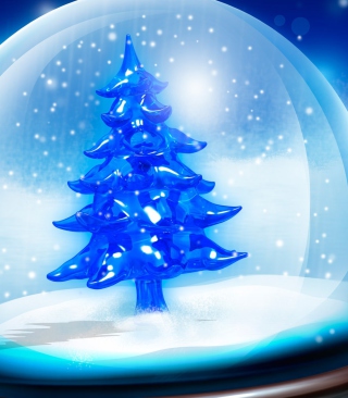 Snowy Christmas Tree papel de parede para celular para Nokia C6