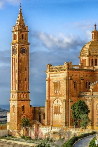 Fondo de pantalla Malta Church 320x480