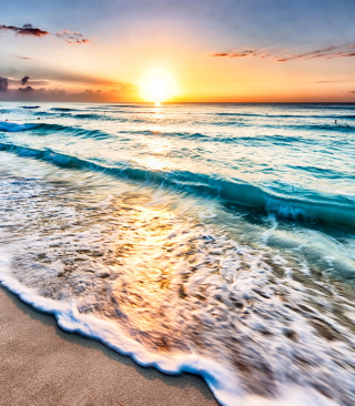 Sunset Beach Wallpaper for 240x320