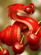 Fondo de pantalla Dragon with Cherry 132x176