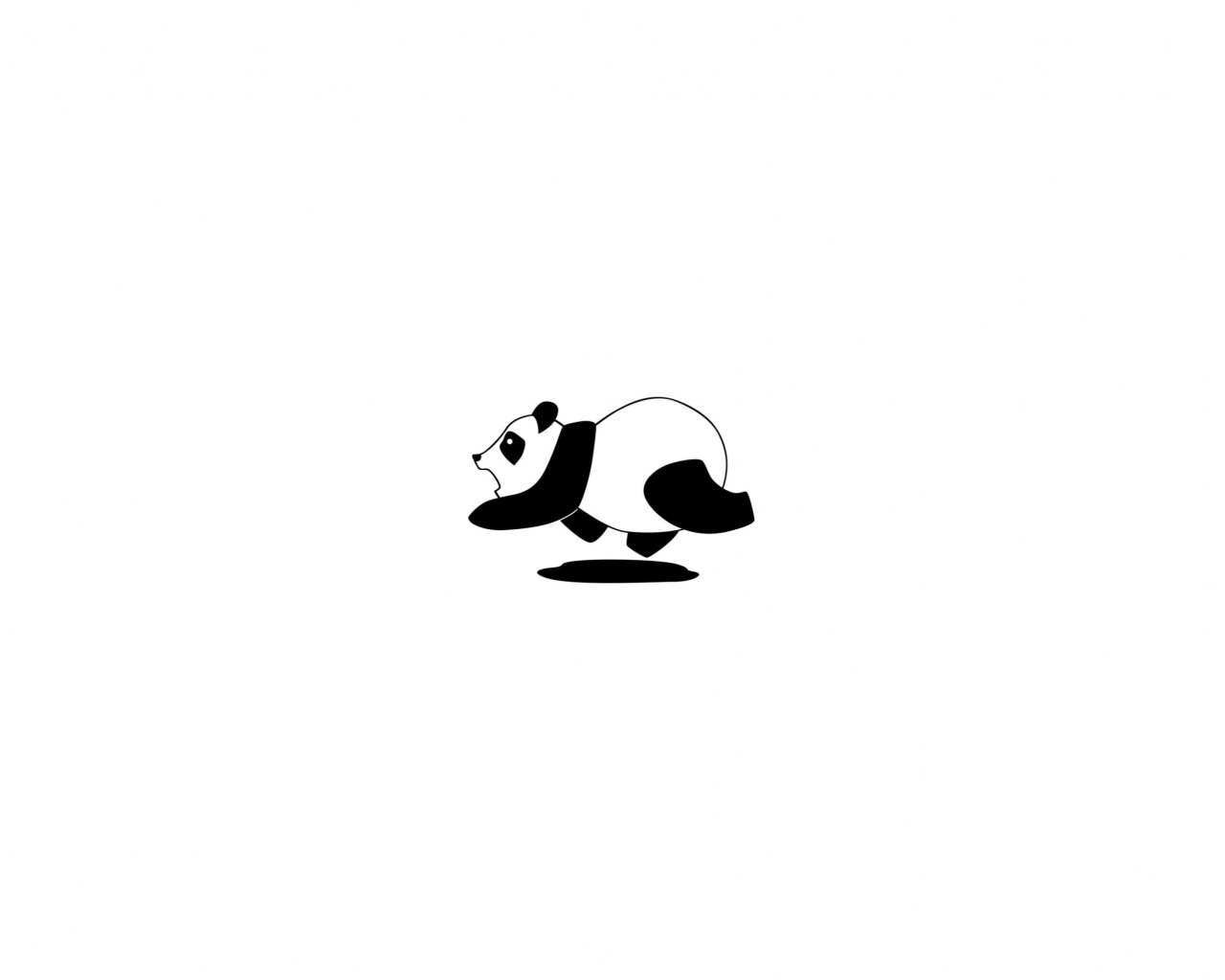 Panda Illustration wallpaper 1280x1024