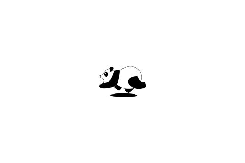 Das Panda Illustration Wallpaper 480x320