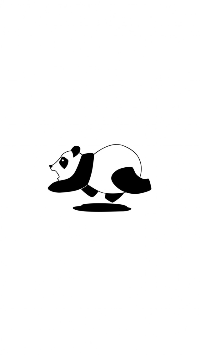 Panda Illustration wallpaper 640x1136