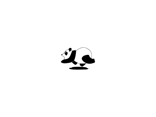 Panda Illustration wallpaper 640x480