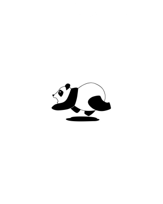 Kostenloses Panda Illustration Wallpaper für 320x480