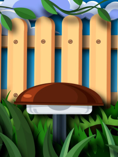 Screenshot №1 pro téma Fence in a Country House 240x320