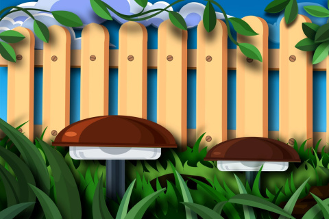 Screenshot №1 pro téma Fence in a Country House 480x320