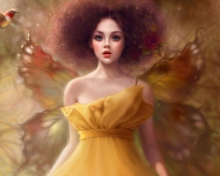 Screenshot №1 pro téma Fairy In Yellow Dress 220x176