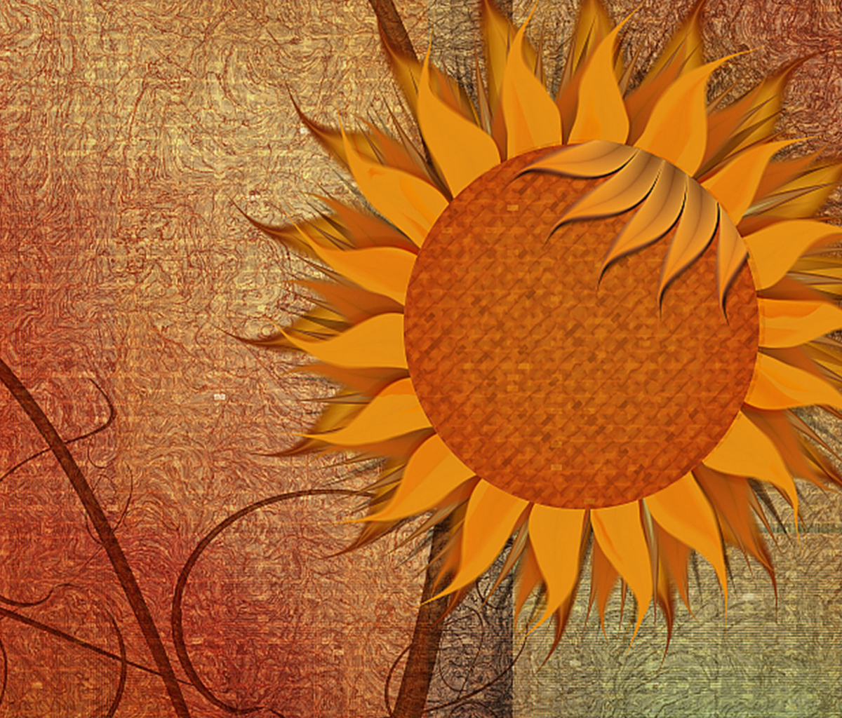 Fondo de pantalla Sunflower 1200x1024