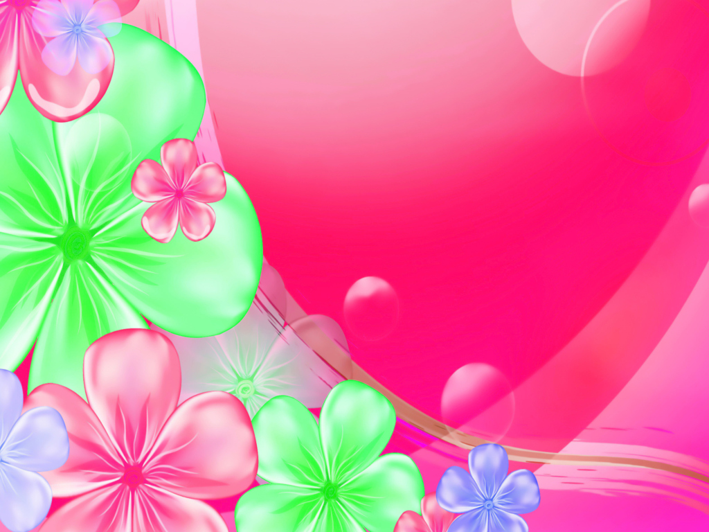 Обои Pink Floral 1024x768