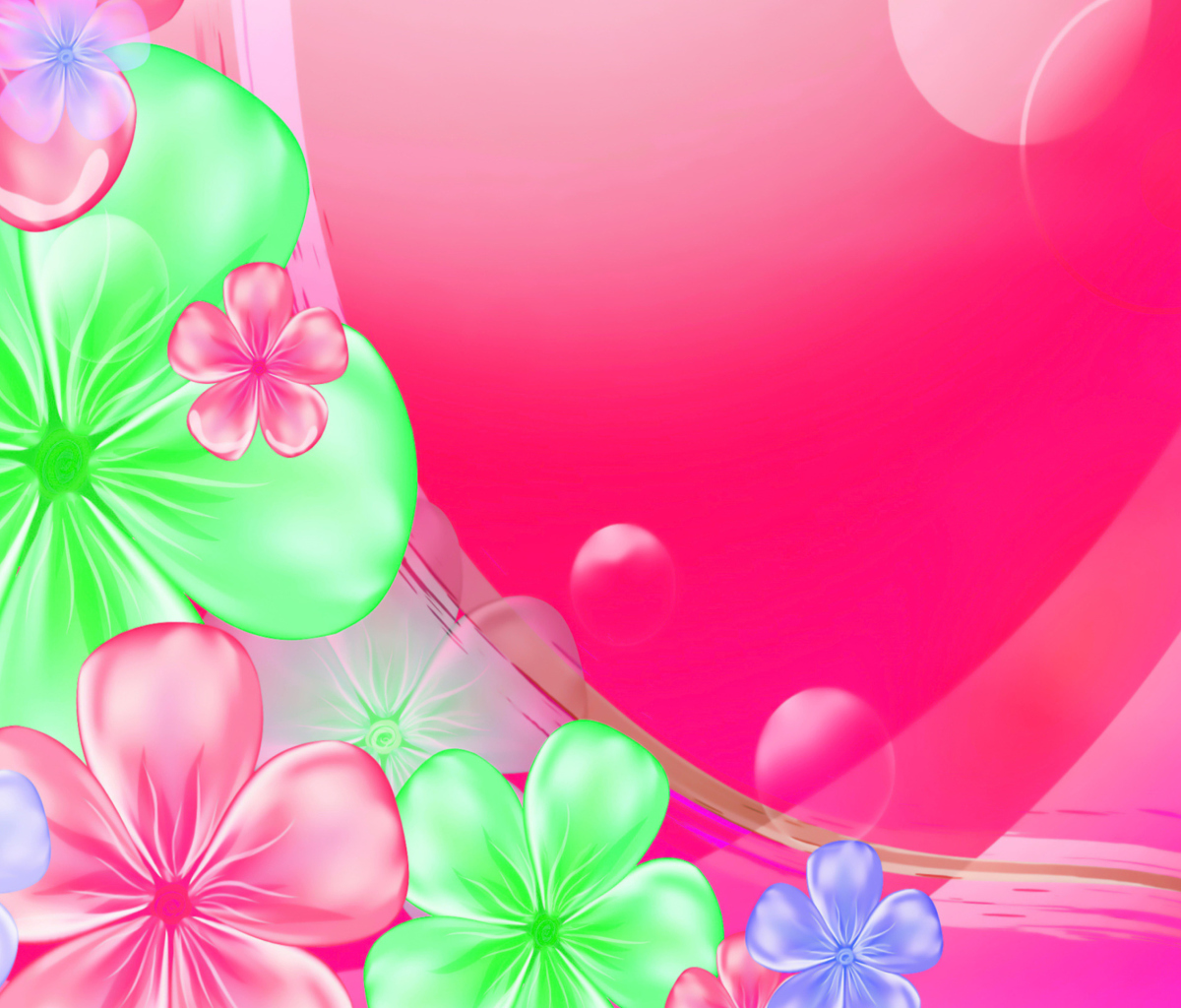 Das Pink Floral Wallpaper 1200x1024