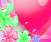 Fondo de pantalla Pink Floral 176x144