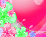 Pink Floral wallpaper 176x144