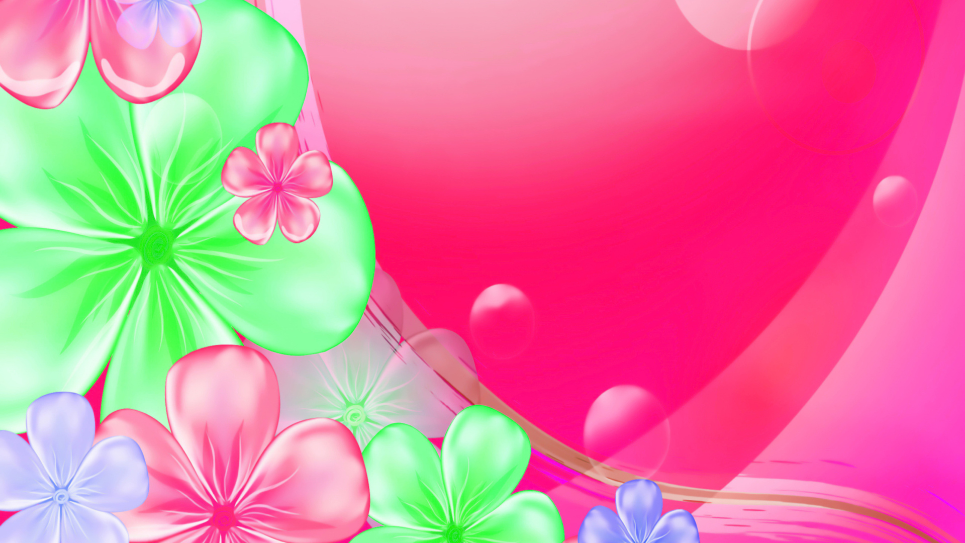 Screenshot №1 pro téma Pink Floral 1920x1080