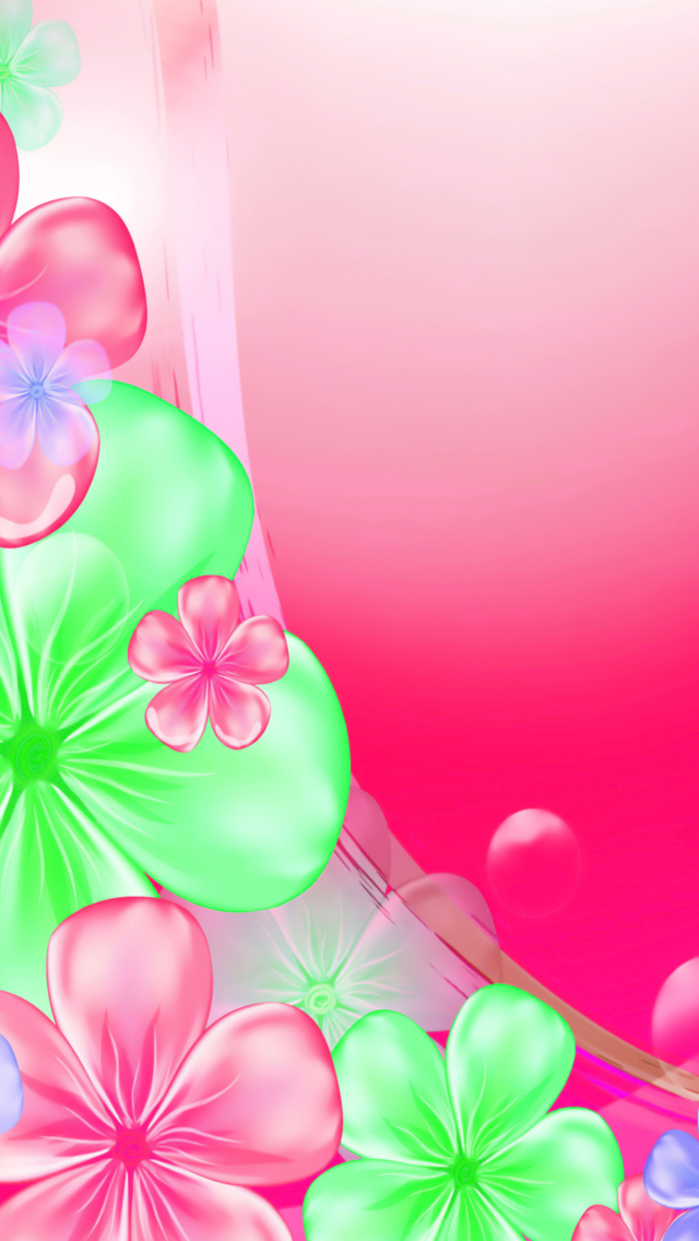 Fondo de pantalla Pink Floral 640x1136