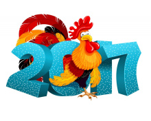 Sfondi 2017 New Year Chinese Horoscope Red Cock Rooster 220x176