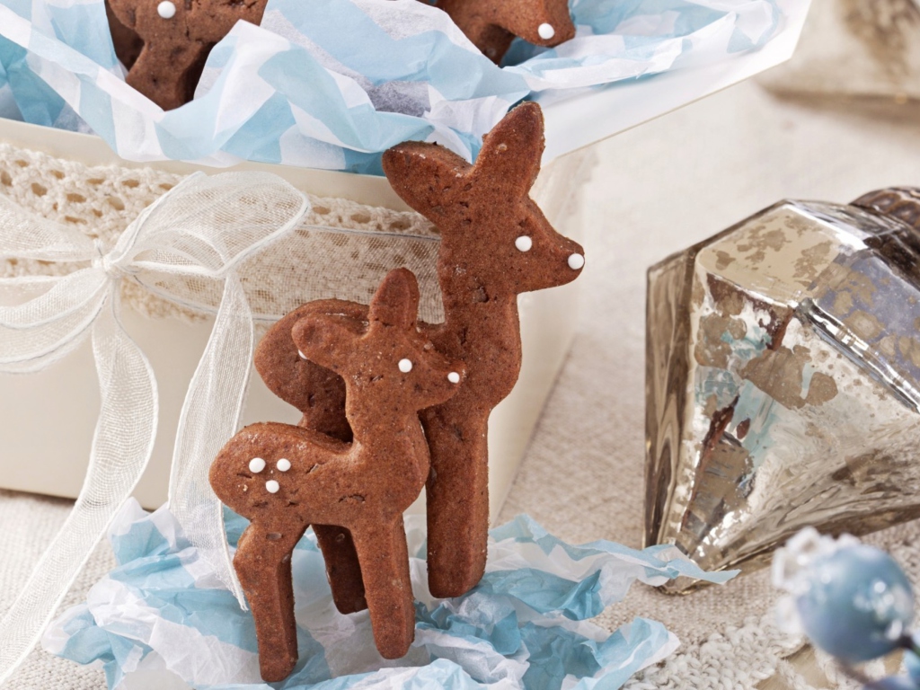 Sfondi Christmas Deer Cookies 1024x768