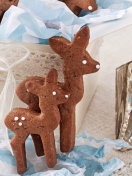 Обои Christmas Deer Cookies 132x176