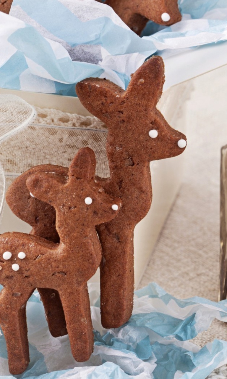 Sfondi Christmas Deer Cookies 768x1280