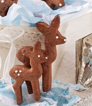 Christmas Deer Cookies - Obrázkek zdarma pro 176x220