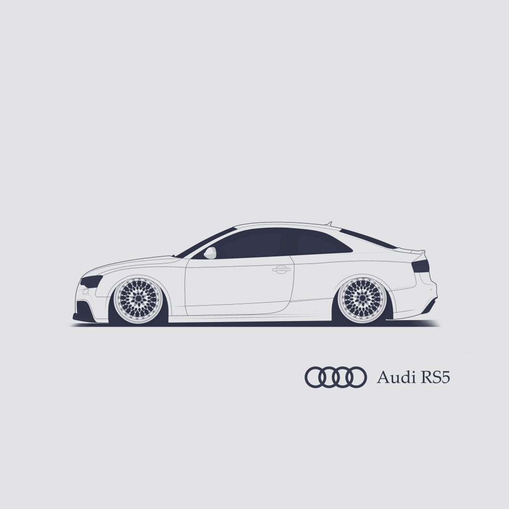 Das Audi RS 5 Advertising Wallpaper 1024x1024