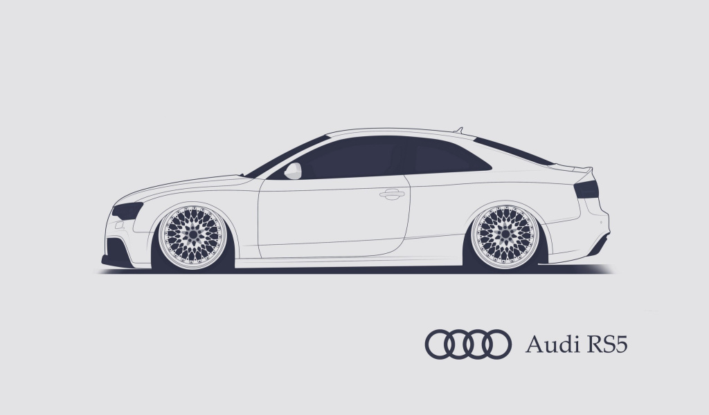 Обои Audi RS 5 Advertising 1024x600