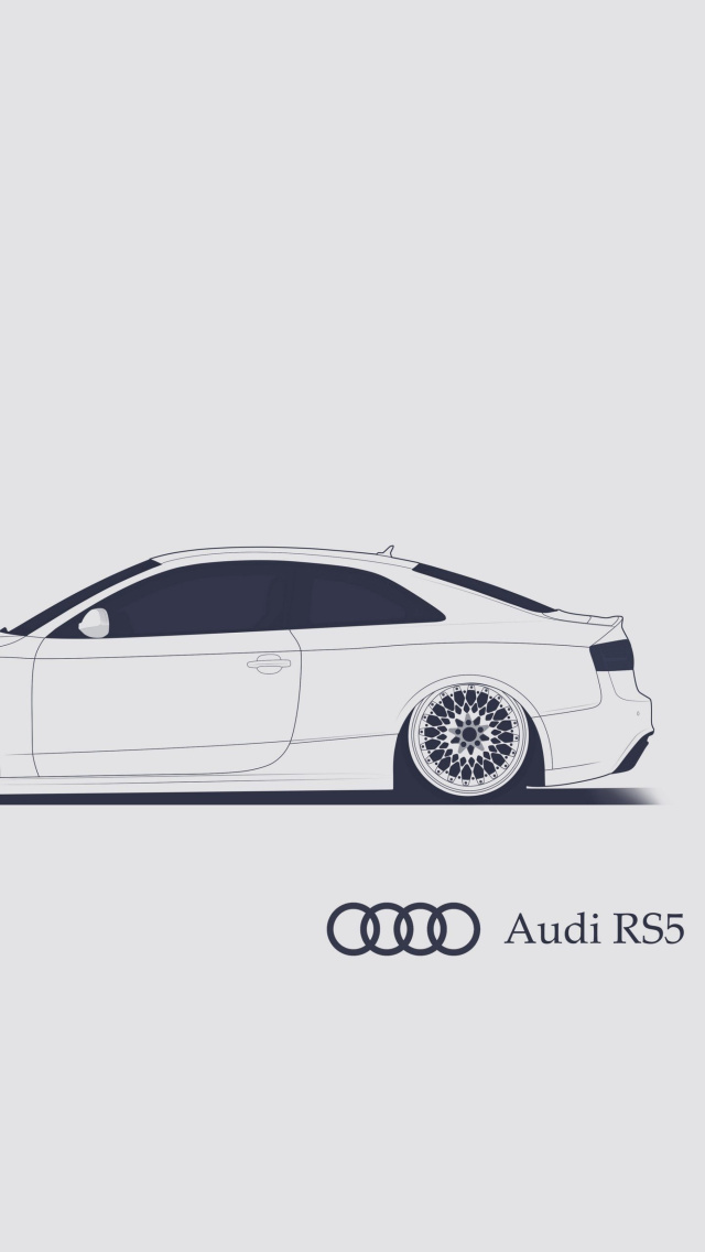 Das Audi RS 5 Advertising Wallpaper 640x1136