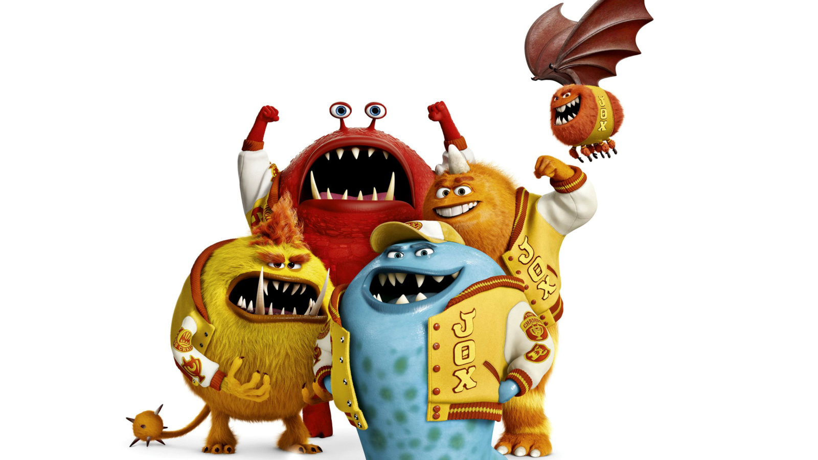 Screenshot №1 pro téma Monsters University, Jaws Theta Chi students 1600x900