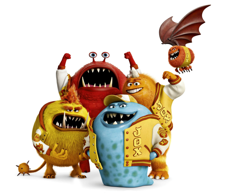 Das Monsters University, Jaws Theta Chi students Wallpaper 960x800