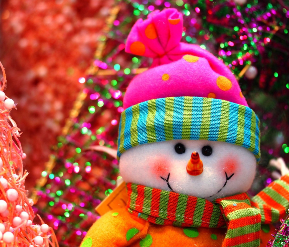 Cute Bright Christmas Snowman screenshot #1 1200x1024