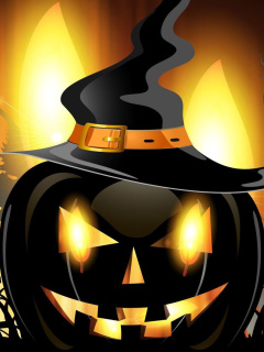 Evil Pumpkin wallpaper 240x320