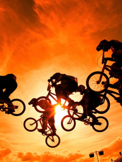 Bikers In The Sun wallpaper 240x320