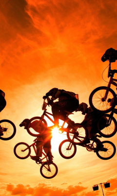 Bikers In The Sun wallpaper 240x400
