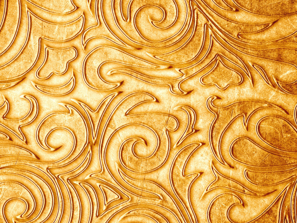 Fondo de pantalla Gold sprigs pattern 1024x768