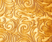 Gold sprigs pattern wallpaper 220x176