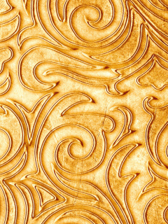 Das Gold sprigs pattern Wallpaper 240x320