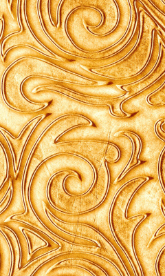 Gold sprigs pattern wallpaper 240x400