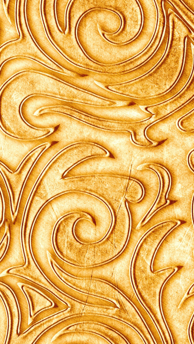 Das Gold sprigs pattern Wallpaper 640x1136