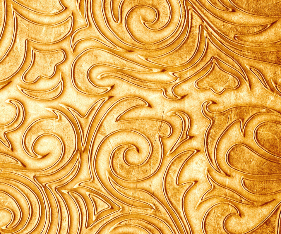 Обои Gold sprigs pattern 960x800