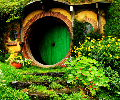 Fondo de pantalla Hobbit House 480x400