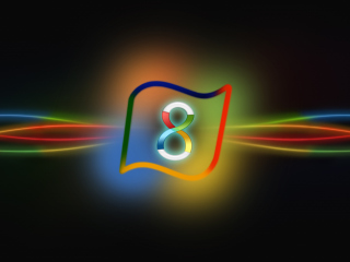 Das Windows 8 Neon Wallpaper 320x240