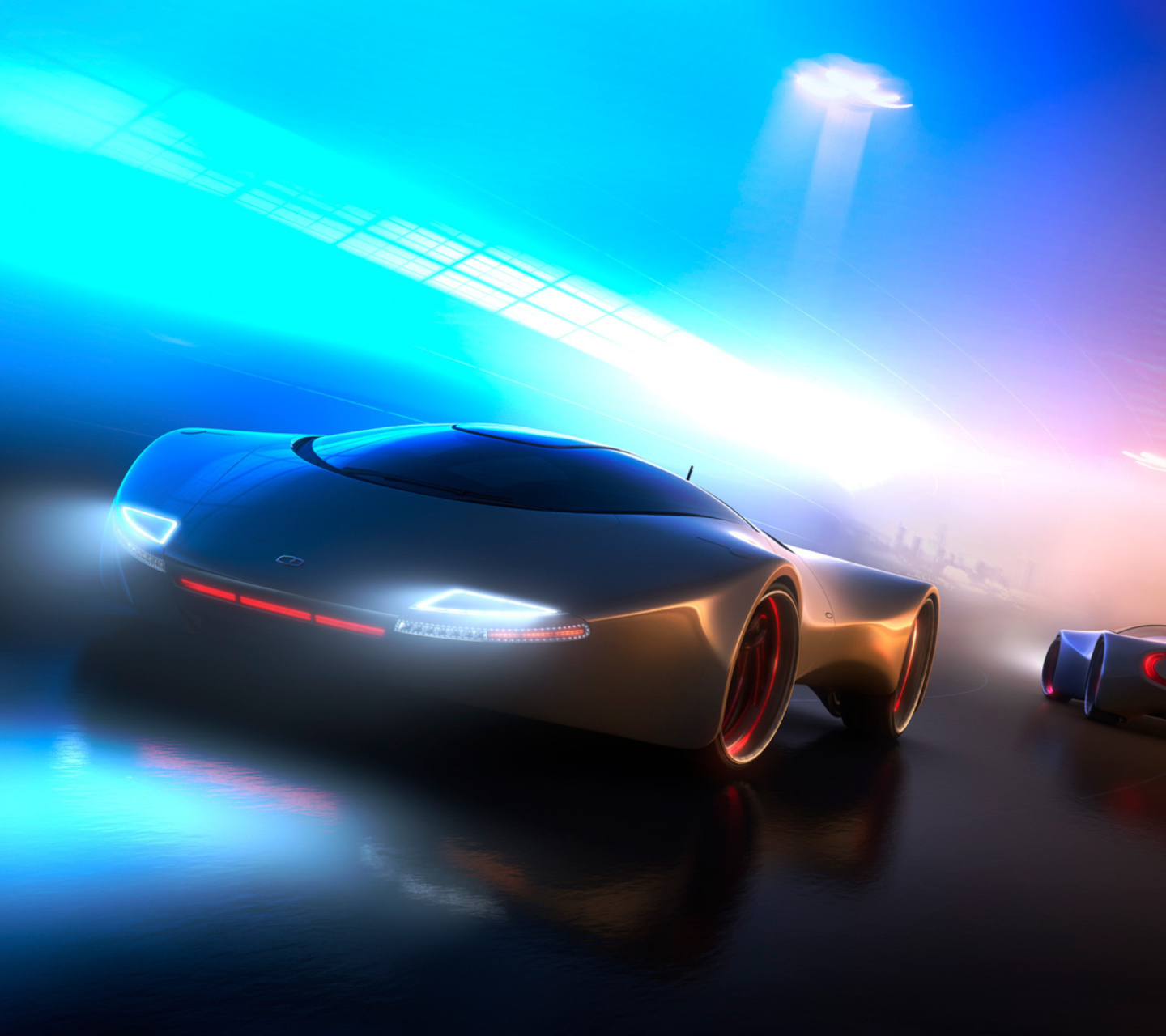 Das Neon Car Wallpaper 1440x1280