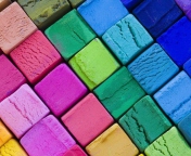 Fondo de pantalla Colorful Cubes 176x144