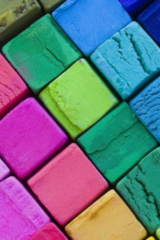 Das Colorful Cubes Wallpaper 320x480
