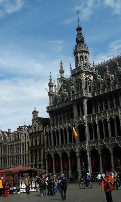 Brussels Grand Place on Main Square wallpaper 240x400