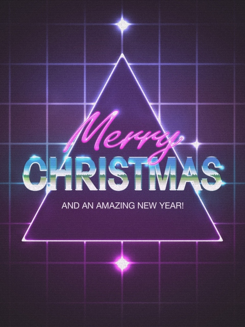 Das Merry Christmas & Happy New Year 2014 Wallpaper 480x640