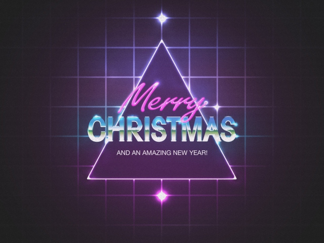 Das Merry Christmas & Happy New Year 2014 Wallpaper 640x480