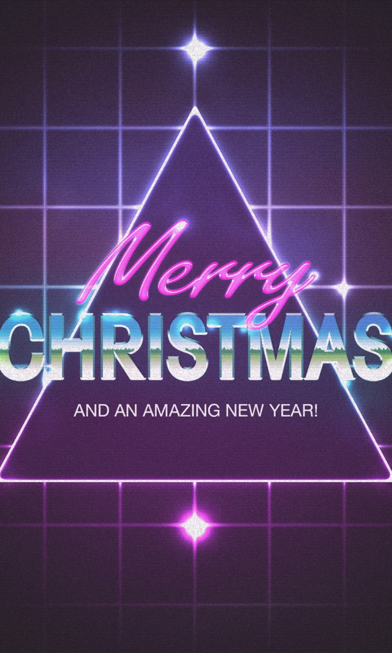 Das Merry Christmas & Happy New Year 2014 Wallpaper 768x1280