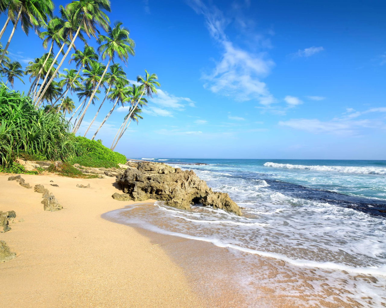 Обои Caribbean Best Tropic Beach Magens Bay Virgin Islands 1280x1024