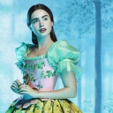 Fondo de pantalla Lilly Collins As Snow White 128x128